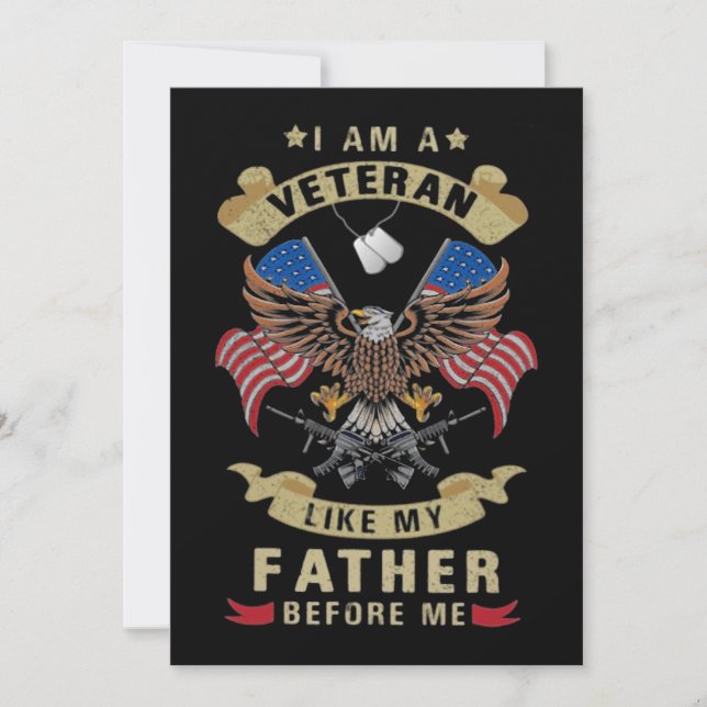 Invitation I Am A Veteran Like My Father Before Me 1 (Devant)