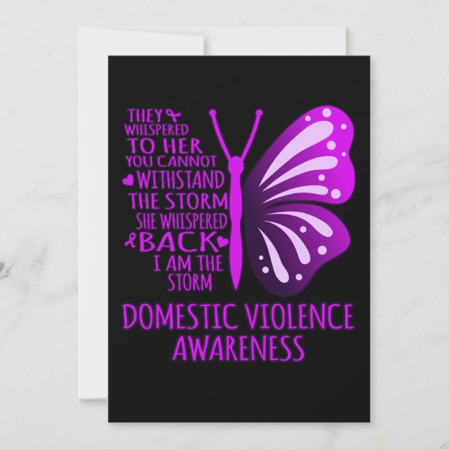Invitation I Am The Storm Support Domestic Violence Awareness (Devant)