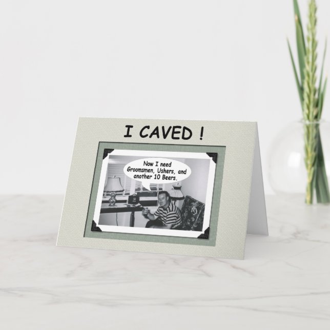 Invitation I Caved II - besoin des Groomsmen et des Ushers! - (Devant)