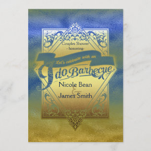 Invitation I DO BARBECUE BBQ Beach ShowFiançailles