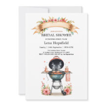 i do barbecue douche nuptiale aquarelle Floral Coo