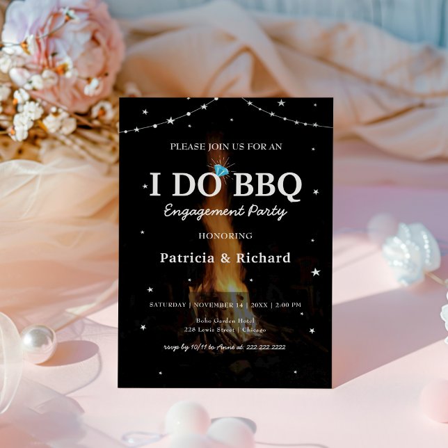 Invitation I Do BBQ - BBQ Night Couples (I Do BBQ Engagement Party Invitation | BBQ Night Engagement, Couples Shower, or Rehearsal Dinner)