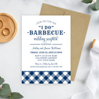 I Do BBQ Marine Blue Wedding Réception
