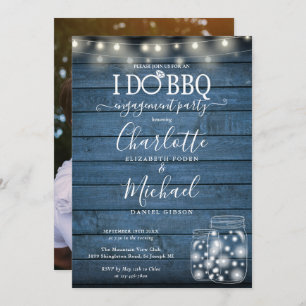 Invitation I Do BBQ Rustic Mason Jars Fiançailles photo