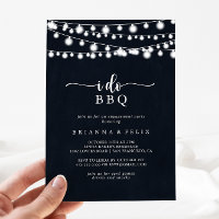 I Do BBQ Rustic String Lights Engagement Party