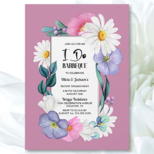 Invitation I Do BBQ Spring Floral Engagement Party