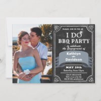 I DO Fiançailles 4 photo Black Chalkboard BBQ Part
