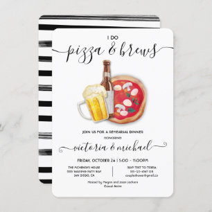 Invitation I do Pizza & Brews Rehearsal Dinner