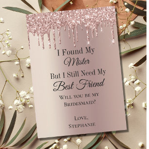 Invitation I Found My Mister Bridal Party Proposal Cards