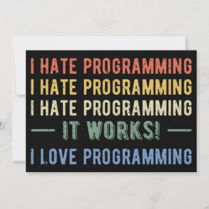 Invitation I Hate Programmation - Drôle Programmeur I