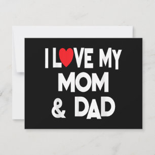 Invitation I Love My Mom & Dad - Celebrate Family Mother Fath