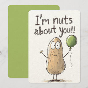 Invitation I’m Nuts About You - A Goofy Peanut and Ballot