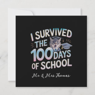Invitation I Survived the 100 Days of School - Celebrate 100