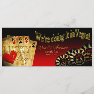 Invitation Ian & Bernice Las Vegas Deluxe Red Black Gold