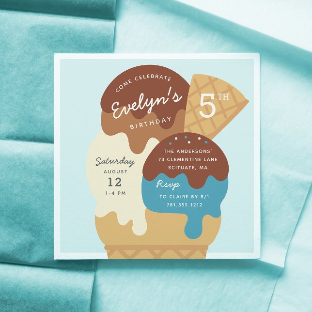 Invitation Ice Cream Sundae Anniversaire de enfant Party (Créateur téléchargé)
