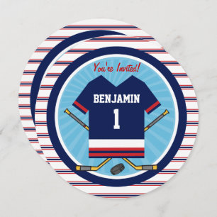 Invitation Ice Hockey Jersey V2 1er anniversaire
