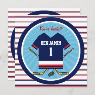 Invitation Ice Hockey Jersey V2 1er anniversaire