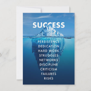 Invitation Iceberg de réussite Travail acharné