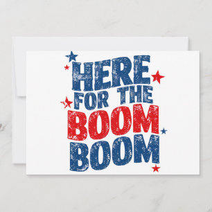 Invitation Ici pour le Boom 4 juillet Patriotic