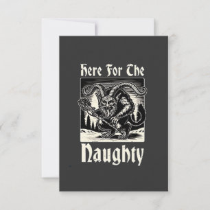 Invitation Ici pour le Krampus vilain Spooky Xmas Diable