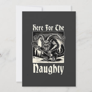 Invitation Ici pour le Noël effrayant de Krampus, diable de N