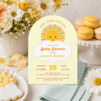 Ici vient le fils, Baby Shower polices rétro Solei