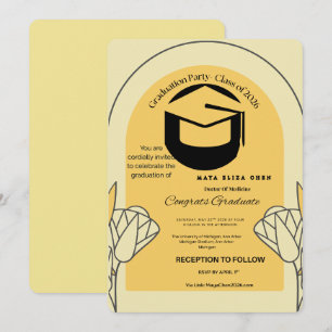 Invitation Icône de casquette d'invitation à la soirée de fin