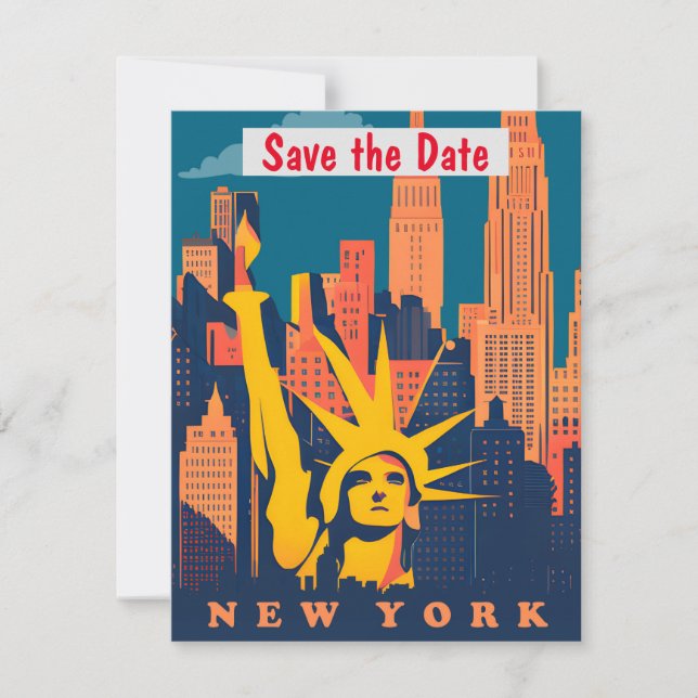 Invitation icône de la skyline de New York City (Devant)