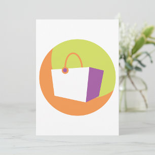 Invitation Icône de sac de shopping moderne Minimaliste de ve