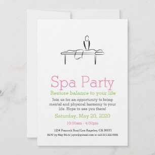 Invitation Icône Massage Spa