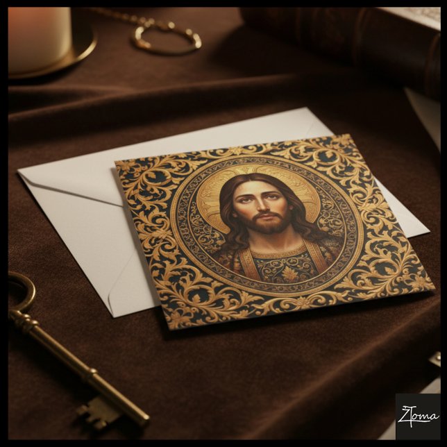 Invitation Icône sacrée dorée - Jésus (Créateur téléchargé)