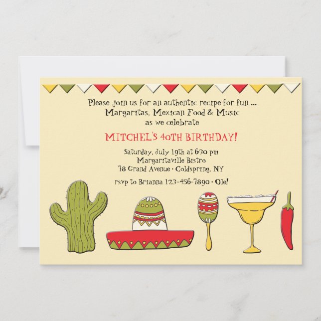 Invitation Icônes Mexicaines (Devant)