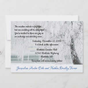 Invitation Icy Branches Winter Wonderland Mariage