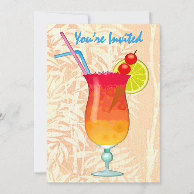 Invitation Icy Tropical Rum Punch Vous êtes Invité (Devant)