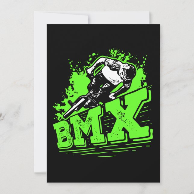 Invitation Idée cadeau cool pour pilote de BMX de course de v (Devant)