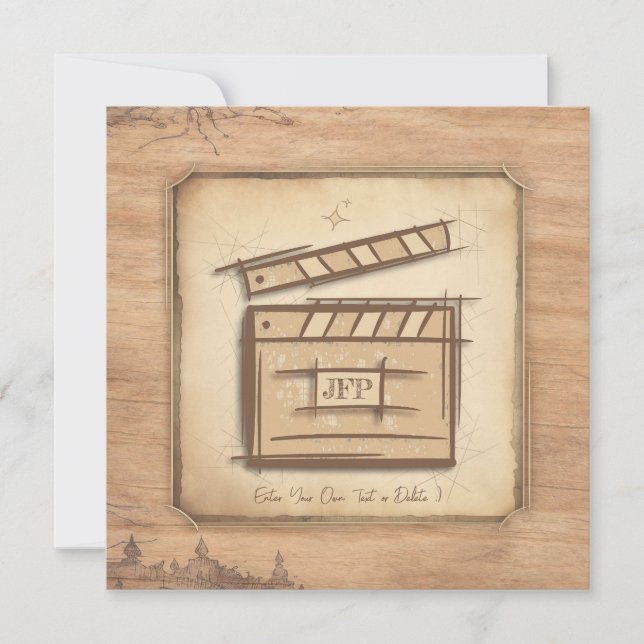 Invitation Idée cadeau pour cinéaste, acteur, réalisateur de  (Devant)