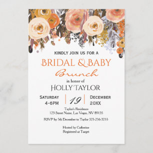 Invitation Idées combinées de baby shower et de Fête de la