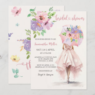 Invitation Idées de shower de mariage sous un parapluie