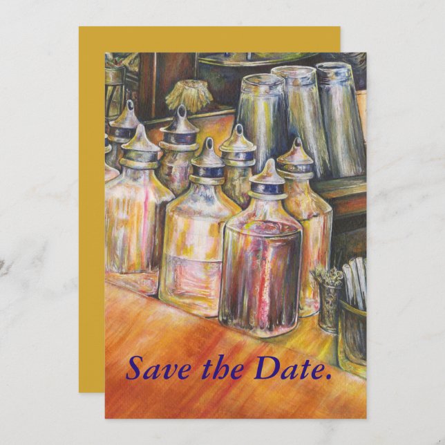 Invitation Idéographie de la lumière dorée (Devant / Derrière)