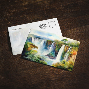 Invitation Iguazu Falls Argentine Brésil Aquarelle