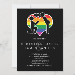 Invitation Il A Dit Oui M. Et M. Proposition Mariage Gay