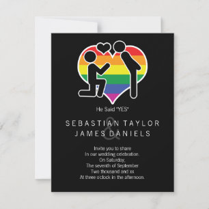 Invitation Il A Dit Oui M. Et M. Proposition Mariage Gay
