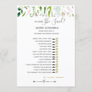 Invitation Il a dit que les jeux étaient gris/jaune Baby show