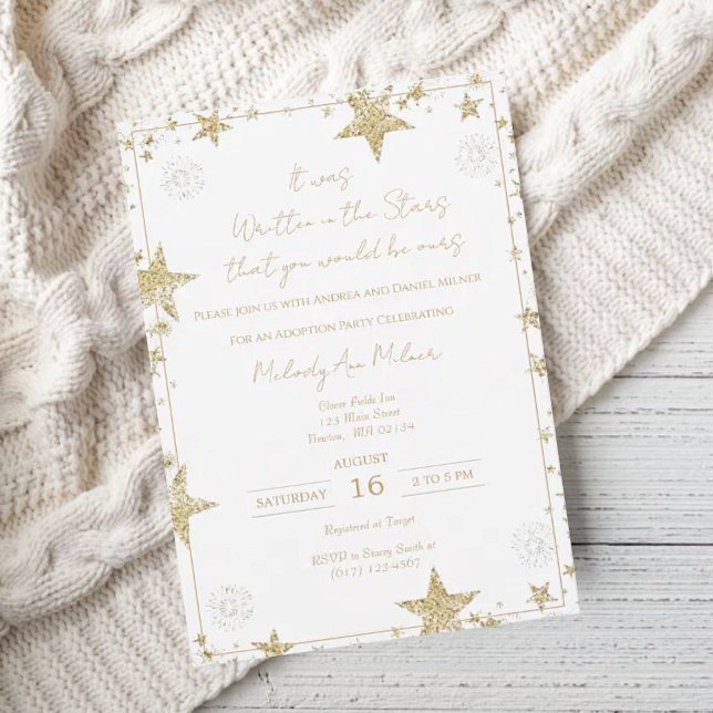 Invitation Il a été écrit dans les étoiles adoption douche (Créateur téléchargé)