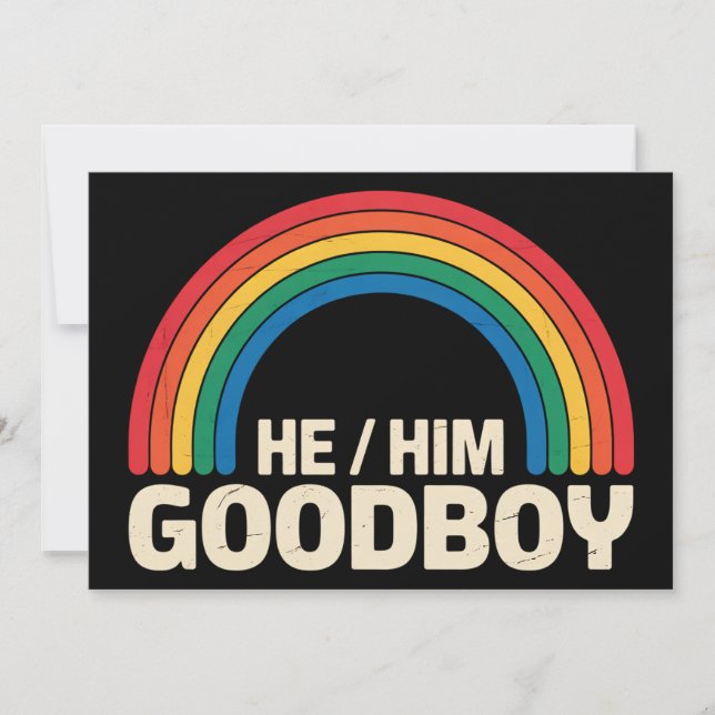 Invitation Il Bon Garçon Rainbow LGBTQ Gay pride Ally (Devant)