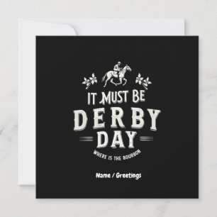 Invitation Il Doit Être Derby Day Nice Casquette Où Bourbon