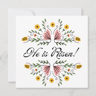 Invitation Il est ressuscité Pâques