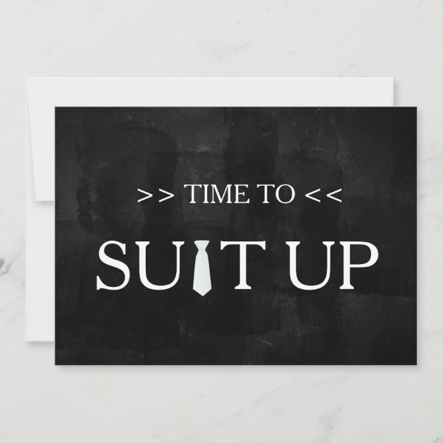 Invitation Il est temps d'adapter Black Chalk Board Red Crava (Devant)
