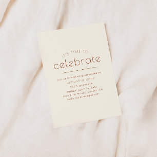 Invitation Il est temps de célébrer l'Invitation de la fête