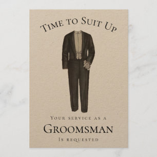 Invitation Il est temps de convenir à Groomsman Proposition V